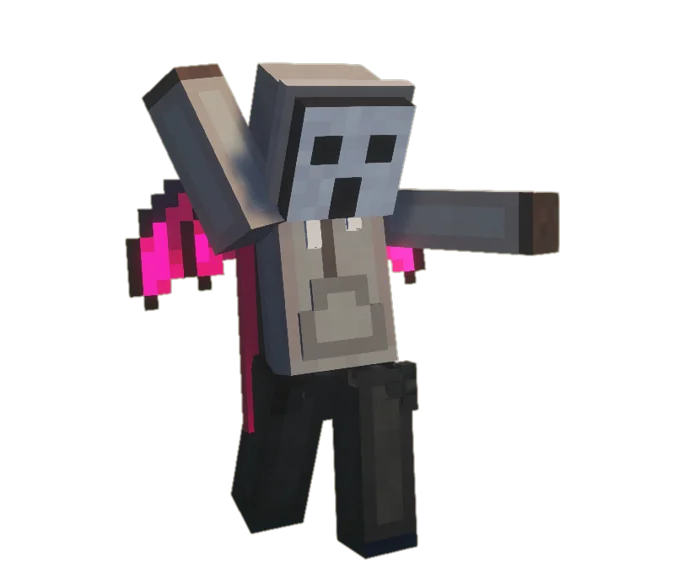Krzykorekk, postać z Minecrafta ze skrzydłami